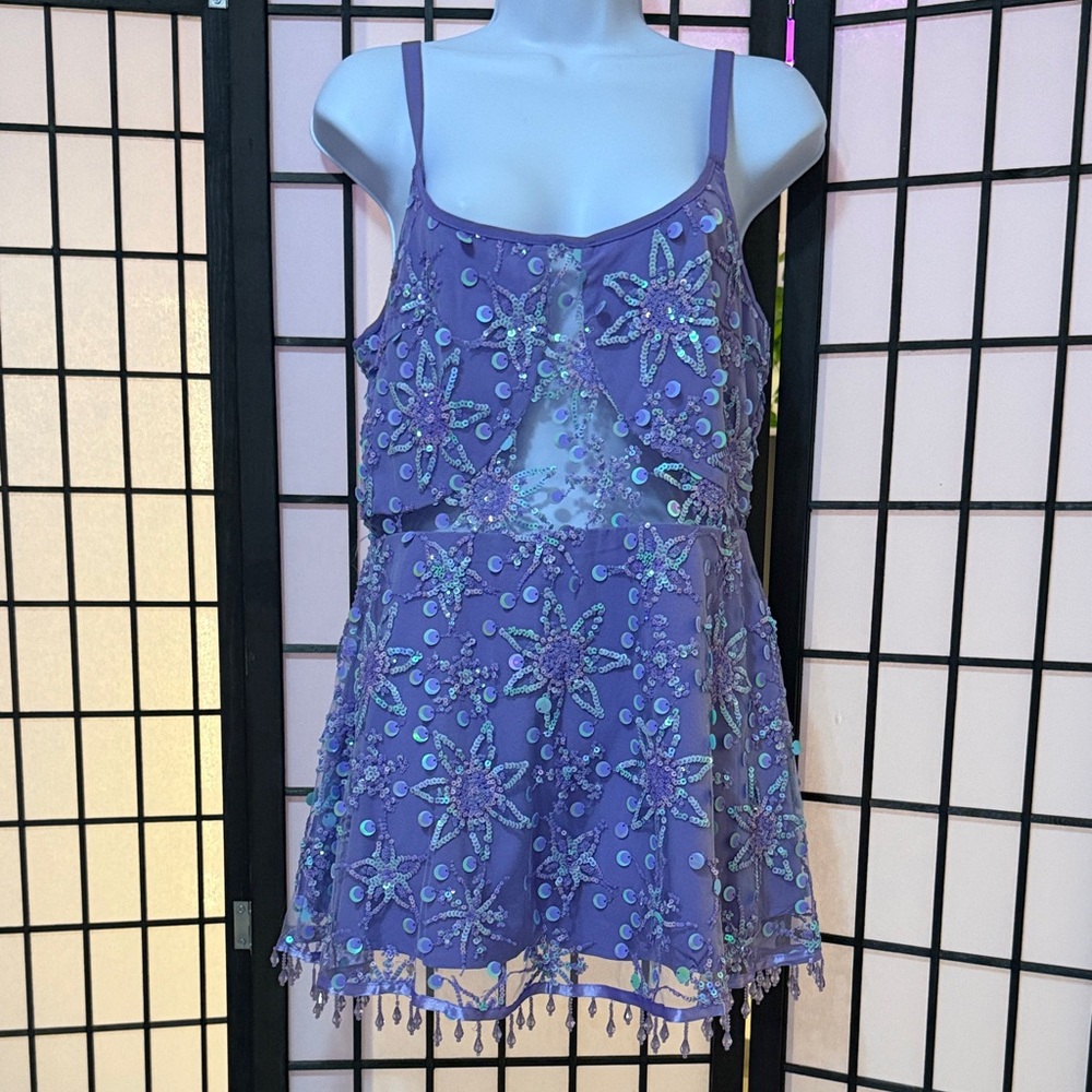 iHeartRaves Purple Floral Mini Dress